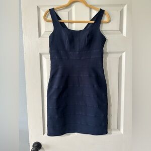Maria Bianca Nero Blue Cutout Bodycon Dress. Size Large.